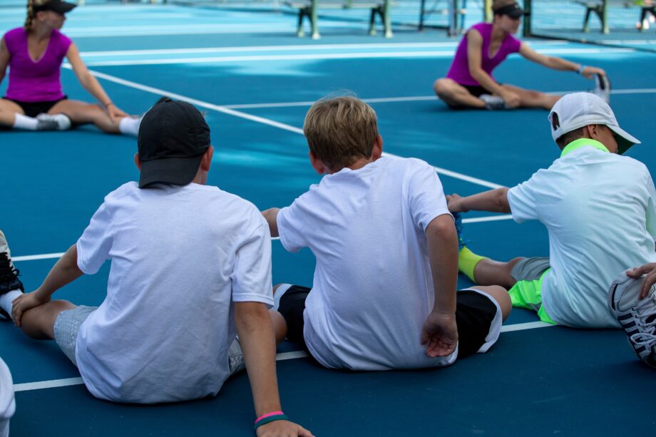 Youth,Athletes,Warming,Up,For,Tennis